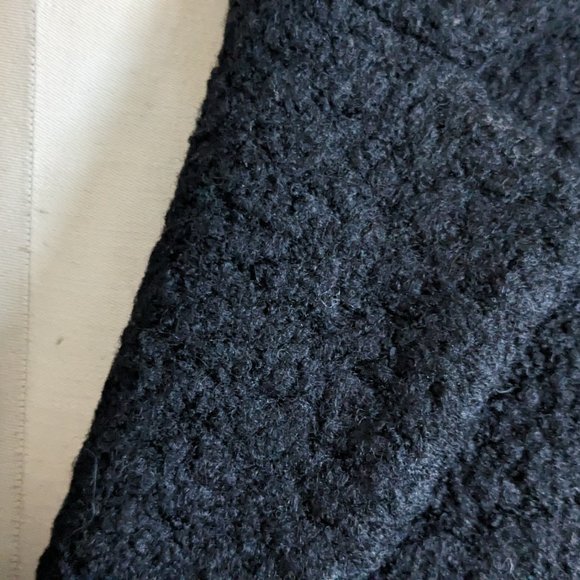 Women's Vera Moda Black Boucle Boxy Cocoon Style 3/4 Length Coat Size XS - Picture 8 of 9